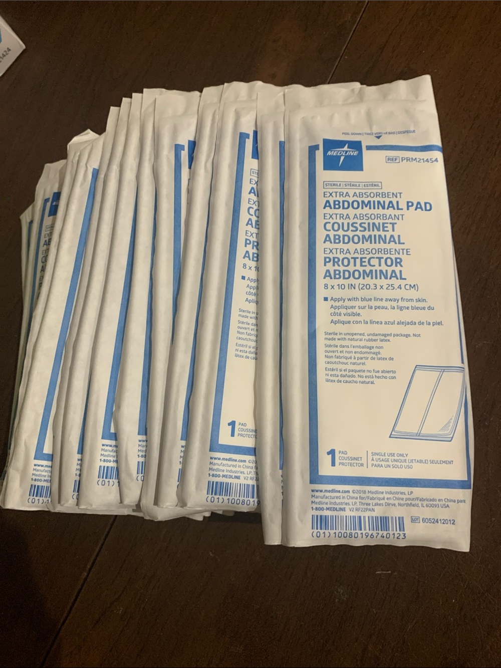 Medline Extra Absorbent Abdominal Pad – White 13 pieces